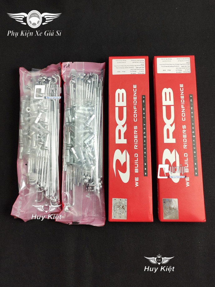 Combo 2 Bộ Căm RacingBoy RCB Chính Hãng 1.57 - 1.49 (2 Bánh Đùm) Xe Sirius MS4177