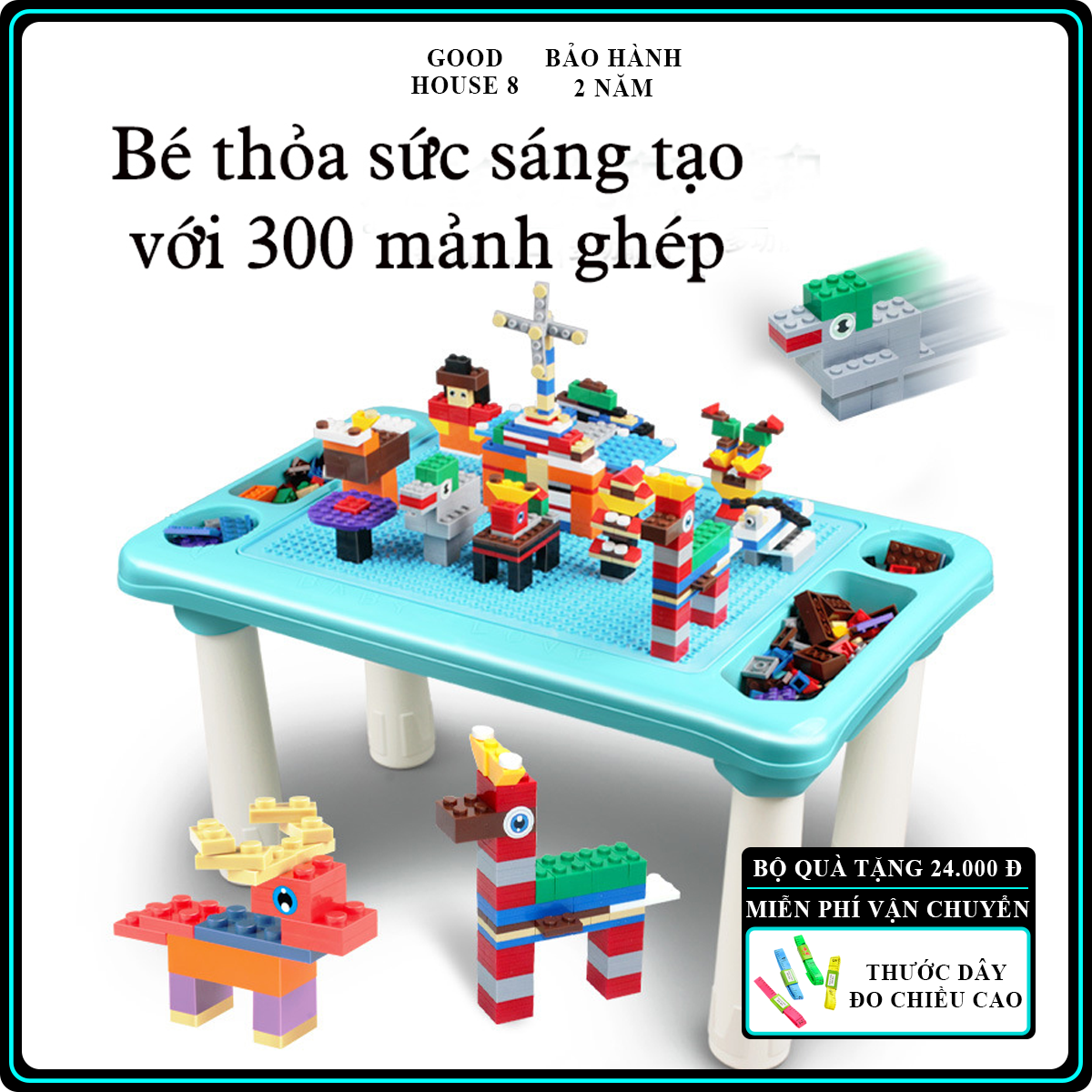 Bộ bàn xếp hình 300 chị tiết, Chất liệu nhựa ABS cao cấp, an toàn, Đồ chơi sáng tạo phát triển,Trò chơi thú vị cho bé và cả gia đình trí tuệ,