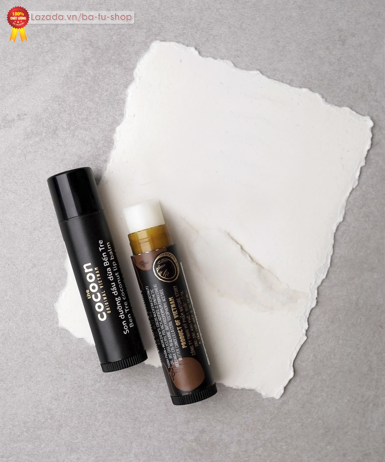 [HCM]Son dưỡng môi Sáp ong dầu dừa bến tre 5ml Cocoon Vietnam mẫu mới năm 2020