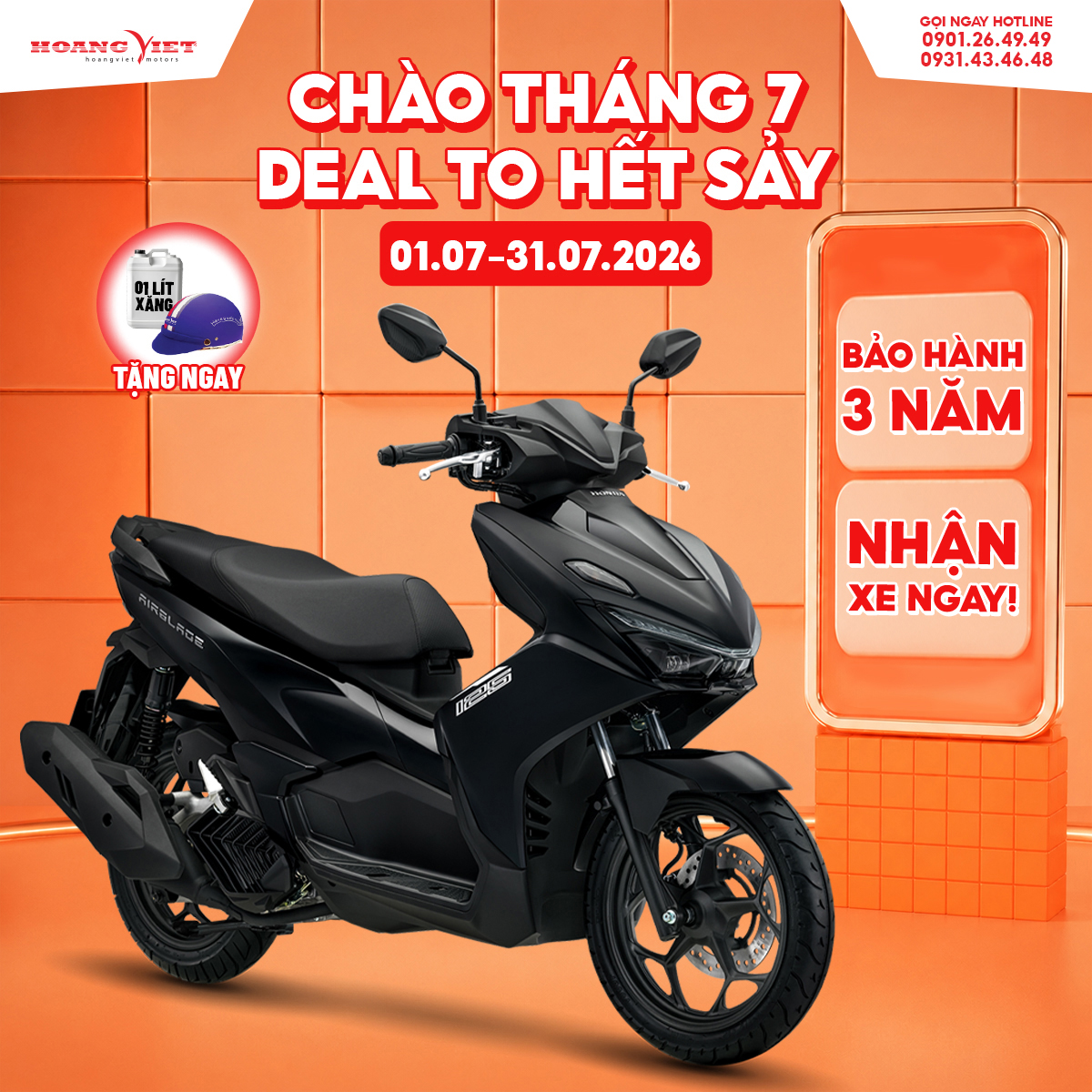 Honda Air Blade 125Cc 2026 Motorcycle - Standard Version Giá 46,513,000 Đồng*Miễn phí vận chuyển