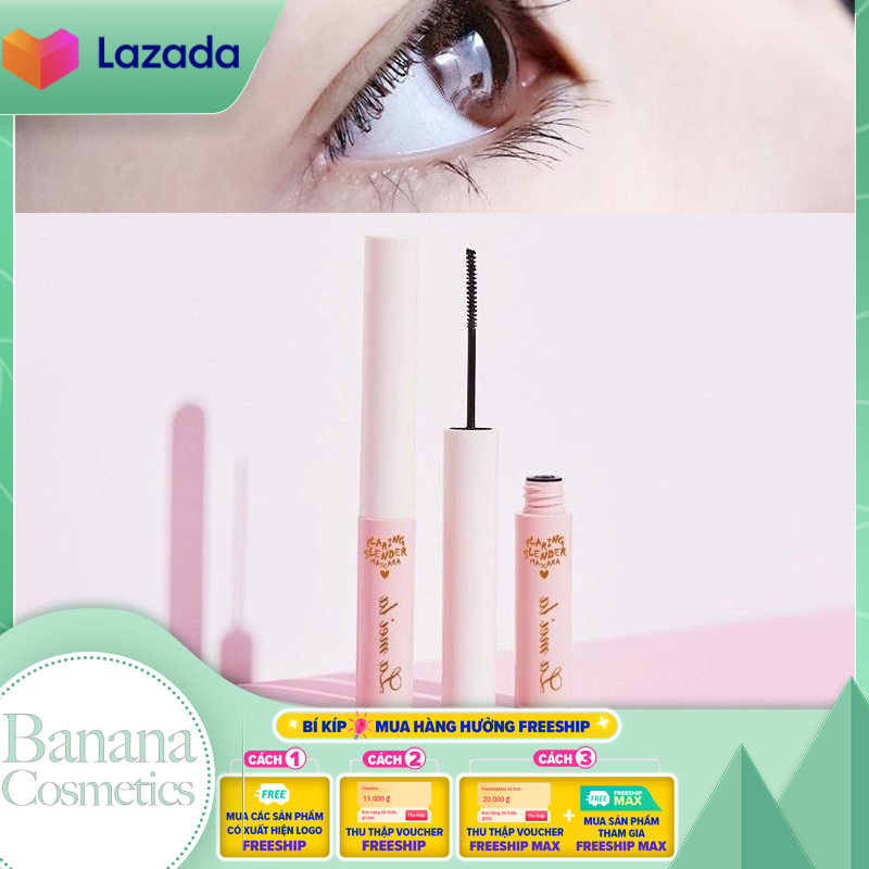 Chuốt mi siêu mảnh tơi mi Lameila Flaring Slender Mascara vỏ Hồng | Mascara Siêu Mảnh Tơi Mi Lameila Skinny Microcara Vỏ Hồng