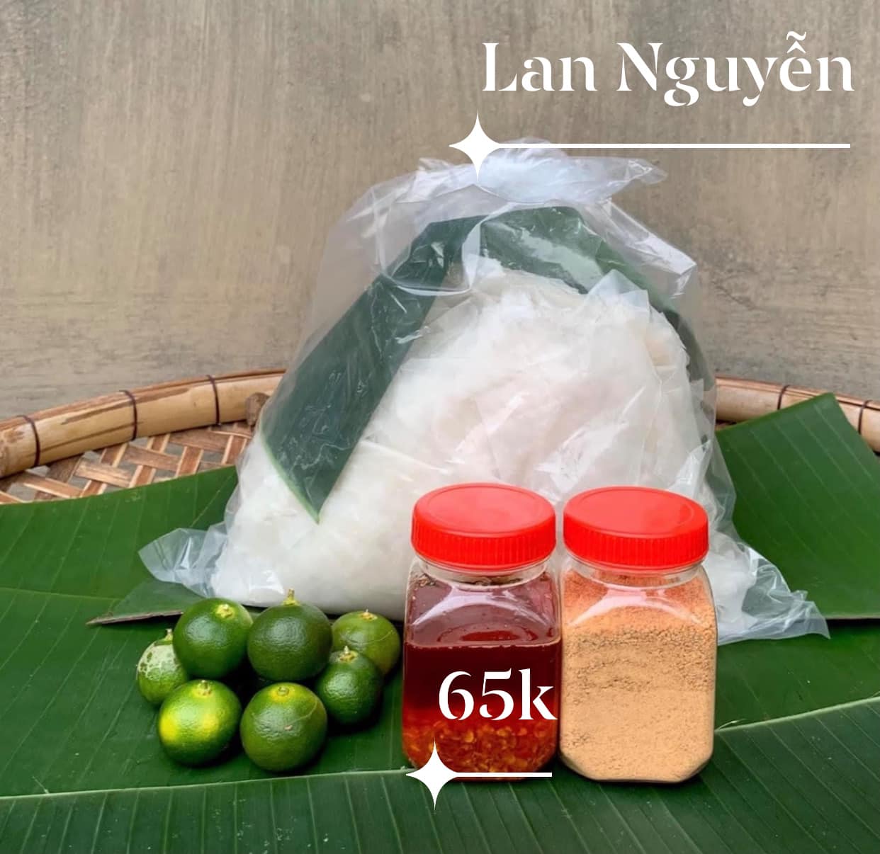 Combo 0.5kg bánh tráng rìa phơi sương + muối nhuyễn + sa tế