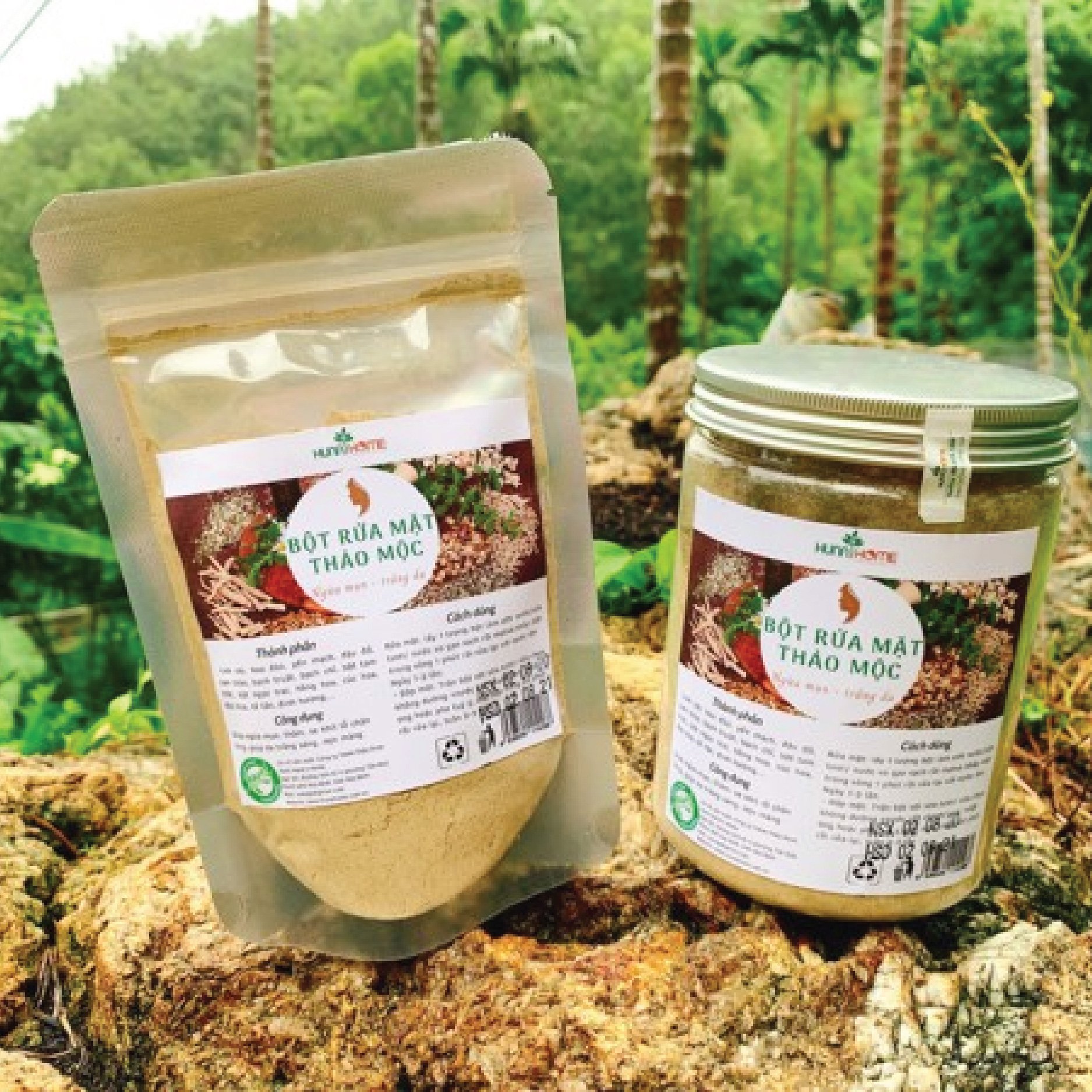 Bột rửa mặt thảo mộc dưỡng da huna - hoàn toàn từ thiên nhiên, dưỡng da, sáng da