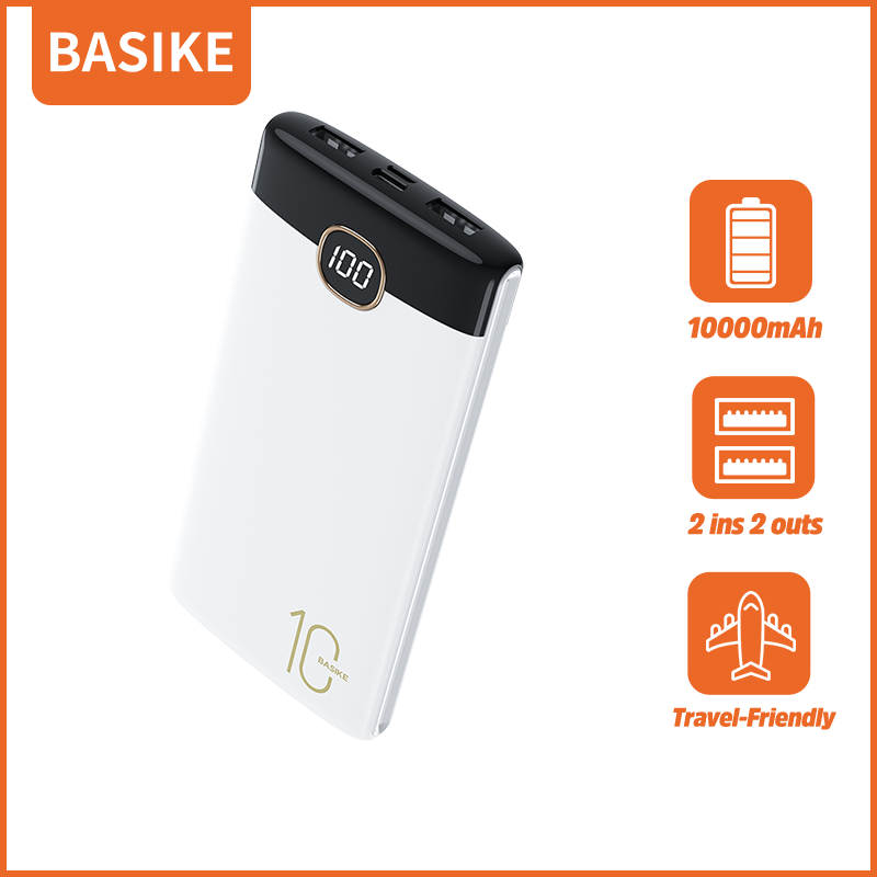 Pin Sạc dự phòng 10000MAh PT122P Sạc Di Động Pin Kép mà hình led kỹ thuật số 4 màu tùy chọn hai đầu ra cổng usb