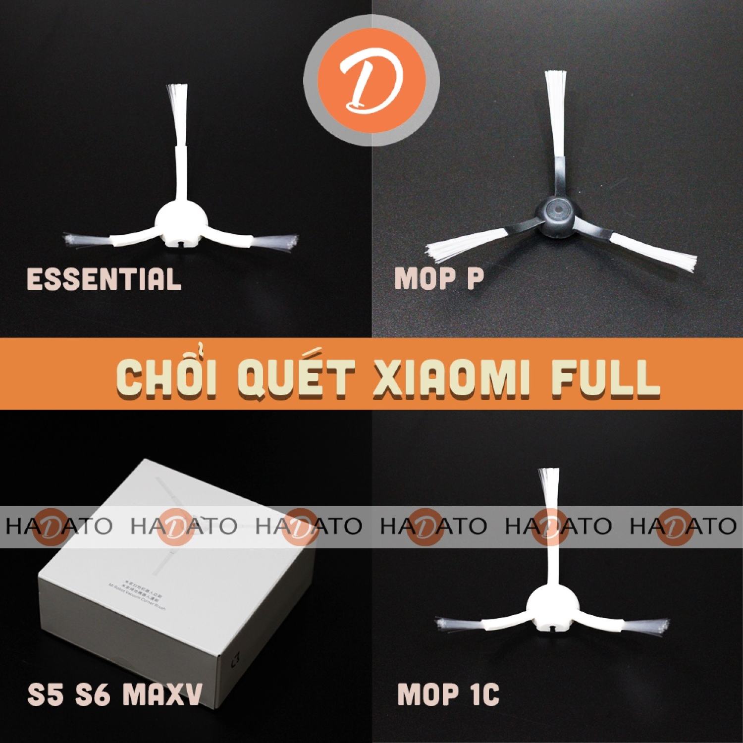 Chổi quét chổi cạnh chổi phụ cho robot xiaomi roborock s5 s6 s7 max mijia gen 2 mop p mop essential 1c full