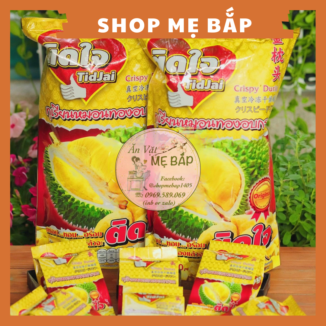 Sầu Riêng Sấy Khô Tidjai Crispy Duria Thái Lan 215Gram  [ Date 12 Tháng]