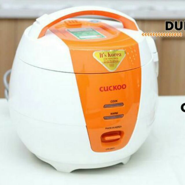Nồi cơm điện Cuckoo CR 0661 cam 1 lít, thân bằng nhựa đặc biệt có độ bền cao, ruột nồi bằng hợp kim, tráng chống dính 3 lớp cao cấp