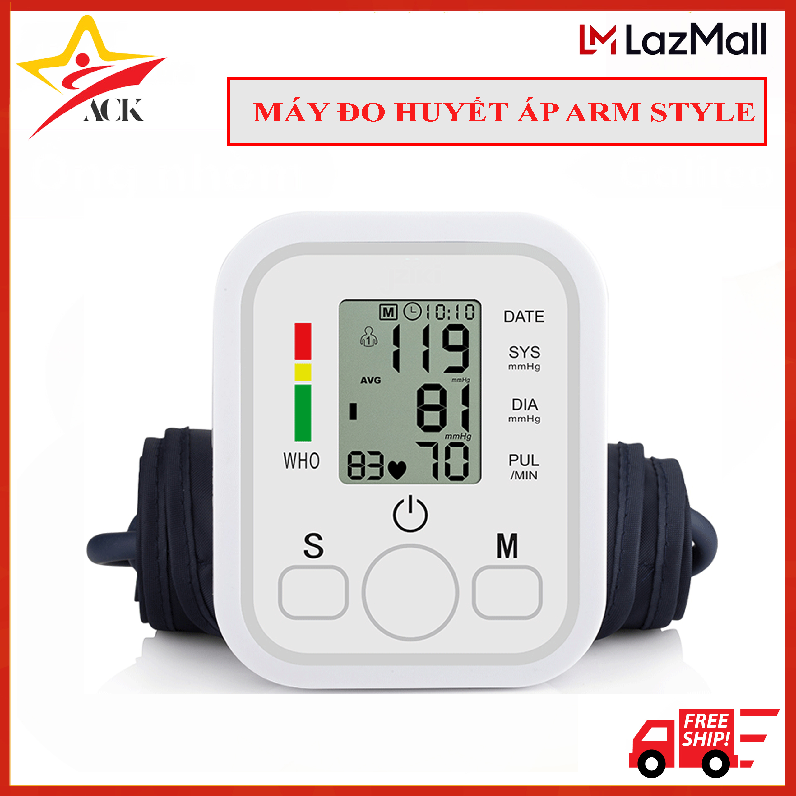 Máy đo huyết áp cổ tay thông minh, máy đo huyết áp omron đo huyết áp nhịp tim điện tử arm style tự động chuẩn xác 100%- công nghệ tự động thông minh