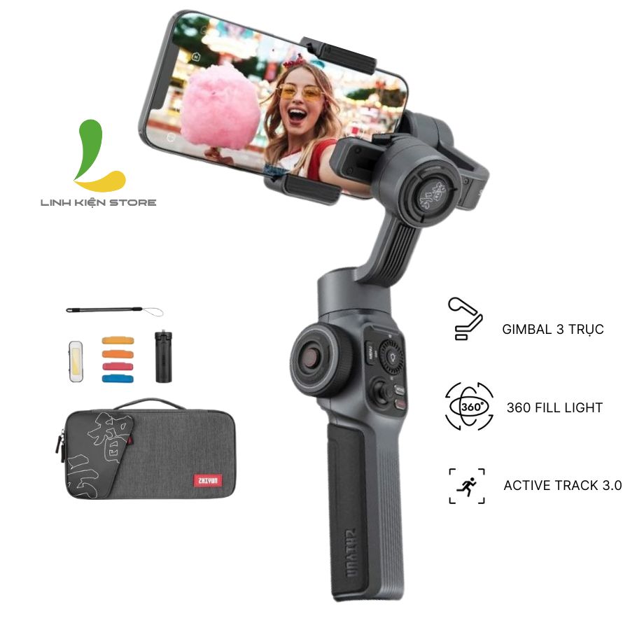 Gimbal DJI Zhiyun Smooth 5 Smooth 5S Pro Smooth 5S Pro Combo - Tay cầm chống rung điện thoại nhiều tính năng hiện đại dung lượng pin cao