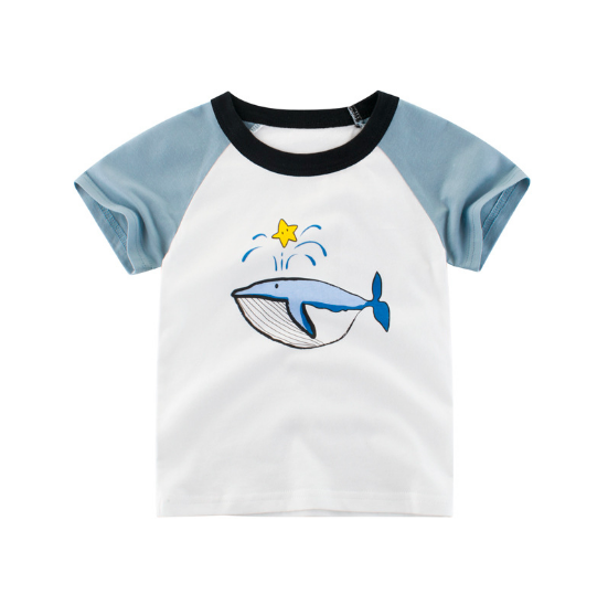 [ VIDEO ] E517 Áo thun bé trai 27KIDS chất liệu 100% cotton in hình Dolphin 2 cho bé từ 10-33kg (2 tuổi -10 tuổi ) an toàn mềm mịn thích hợp cho bé đi học đi chơi