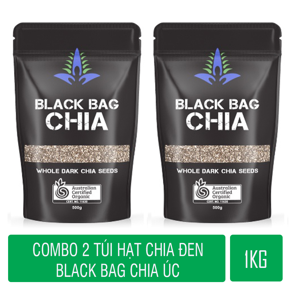 Combo 2 túi Hạt chia đen Úc túi 500g bổ sung omega 3 giảm cân, đẹp da, sáng mắt Greenlife Store