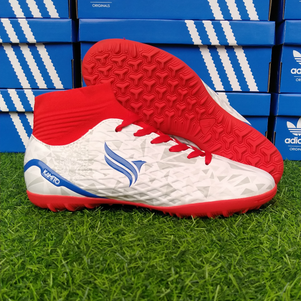 Giày đá bóng Kamito Cobra 2 trắng đỏ cao cổ