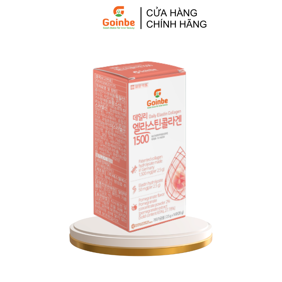 Liệu trình trẻ hóa - bột uống goinbe daily elastin collagen lựu đỏ - 1500mg
