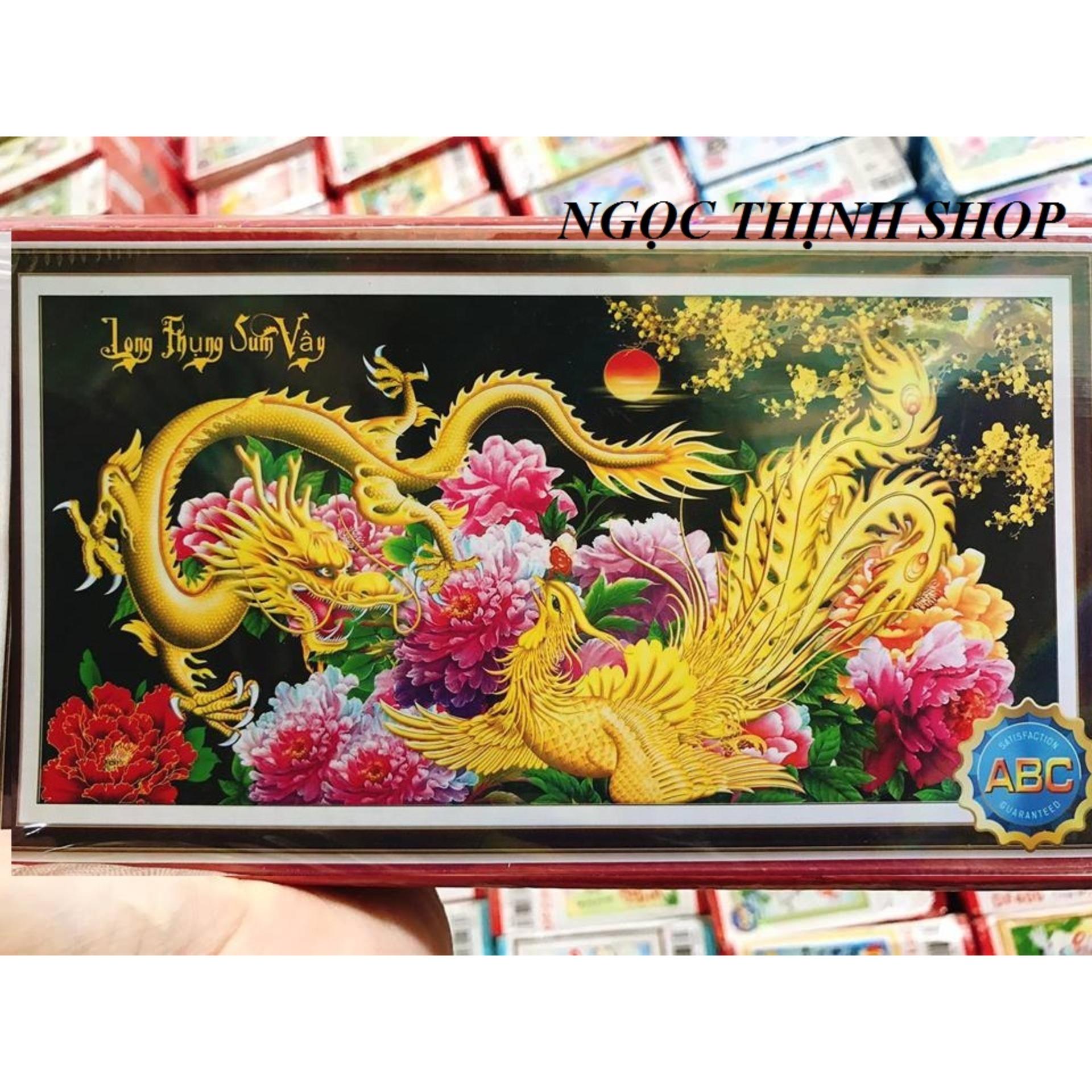 Tranh chấm đá Long Phụng Sum Vầy Y8122