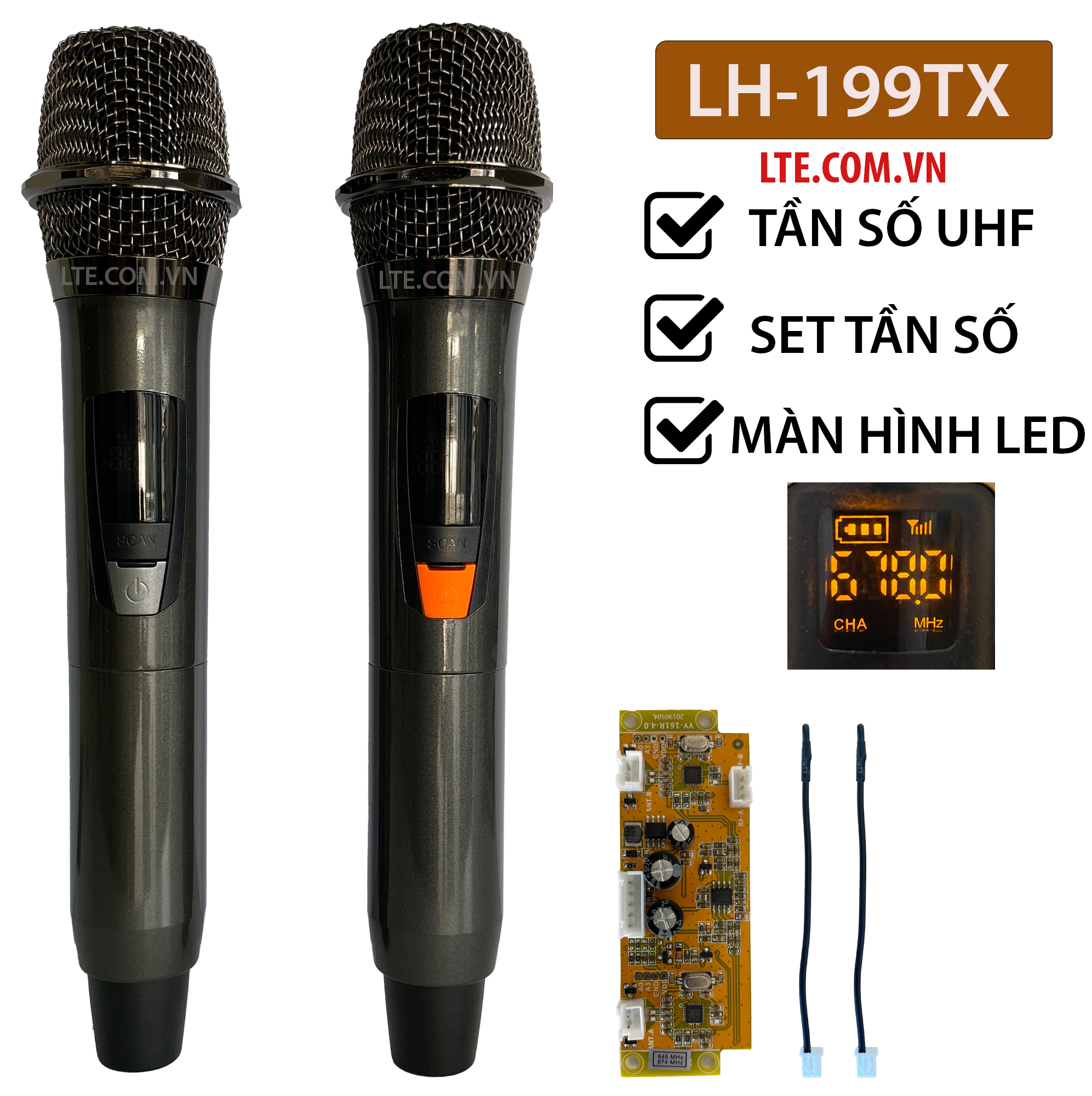 Micro không dây cao cấp thân nhôm lh-199tx