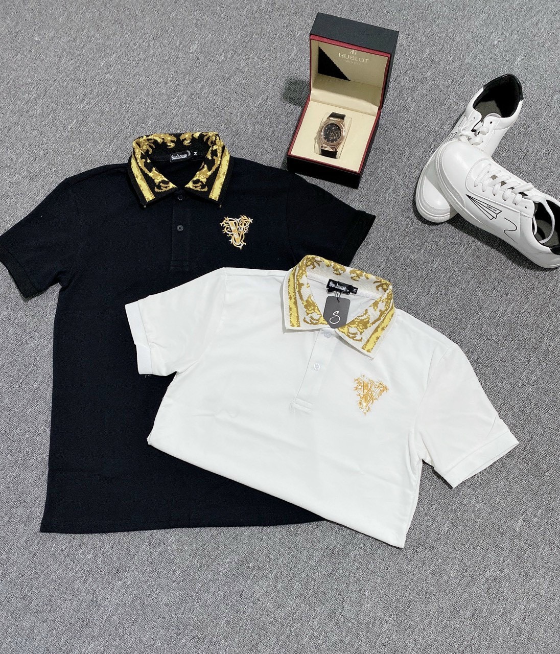 [HCM]Áo thun nam có cổ phối LOGO cực đep chuẩn hàng shop