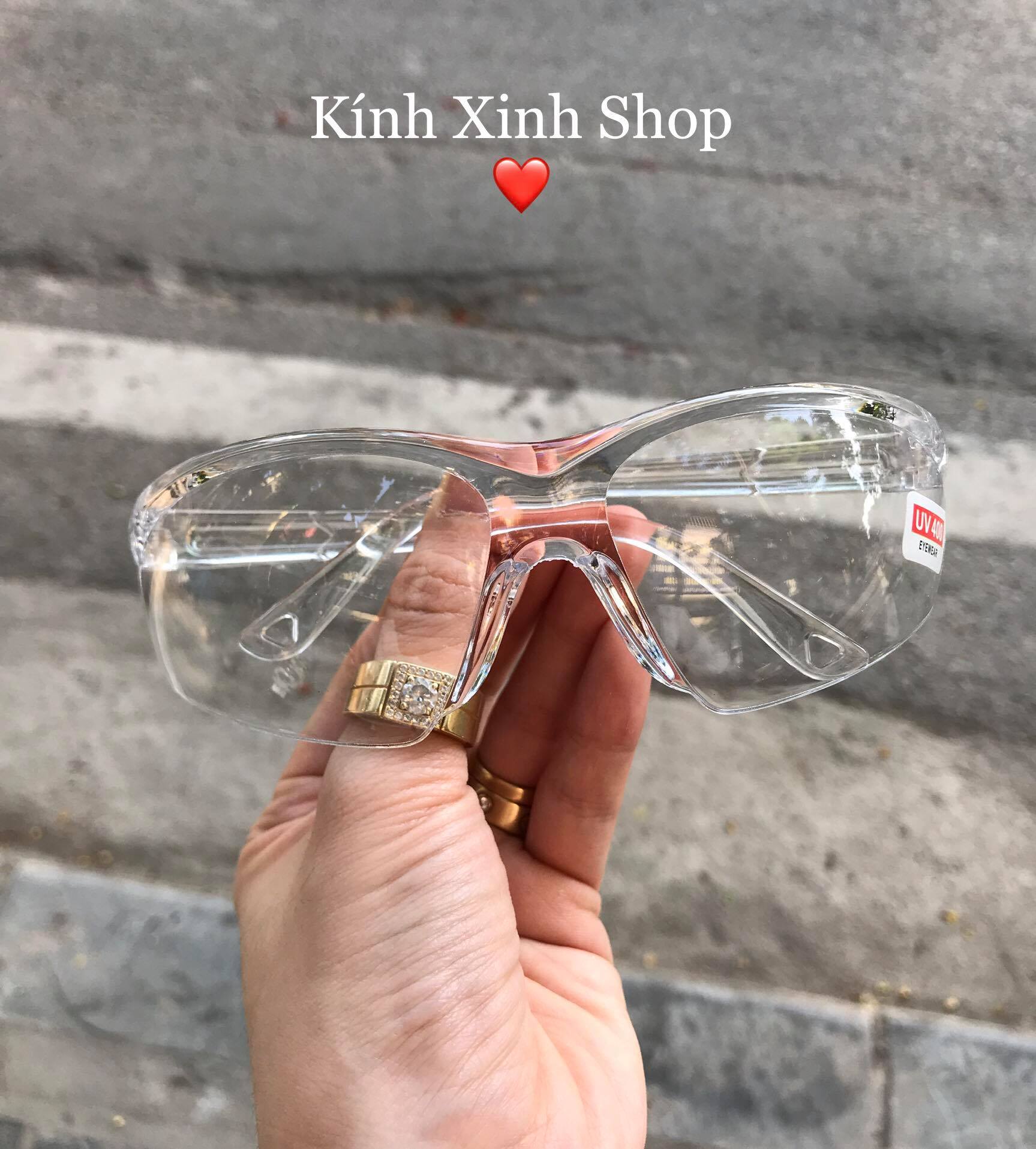 Kính trong suốt đi đường đa năng đa bảo vệ mắt chống gió, khói, bụi , giọt bắn