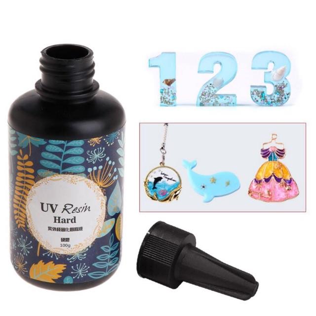℗☄❖  Keo Resin UV Mau Khô Trong Suốt (Cứng) 100G