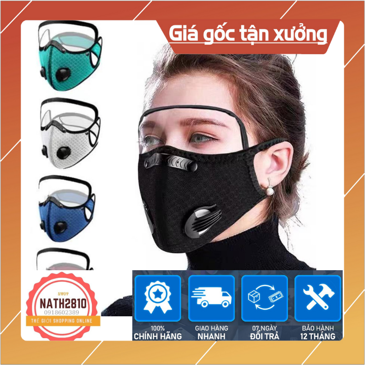 Mặt nạ bảo hộ N95 kèm khẩu trang NANO có van thở
