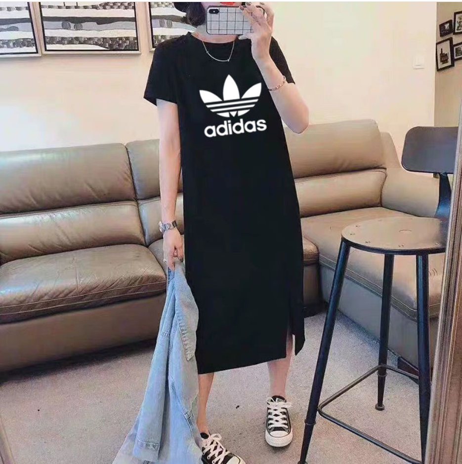 ADIDASeˉ Áo Thun Dài Tay Cotton Nguyên Chất 2022 Cho Nữ Học Váy ...