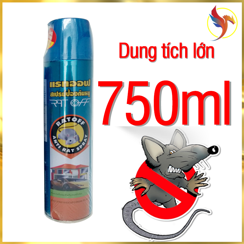 [Siêu tiết kiệm] Chai Xịt Đuổi Chuột RAT OFF ANTI RAT SPRAY - Chiếc Xuất Thảo Dược - Hương Bạc Hà. Mẫu Mới: Tiết Kiệm hơn: 300ml/450ml/750ml
