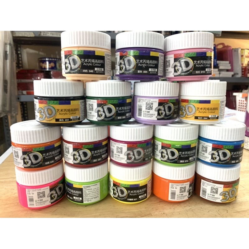 Màu acrylic 100ml, màu 3d 100ml
