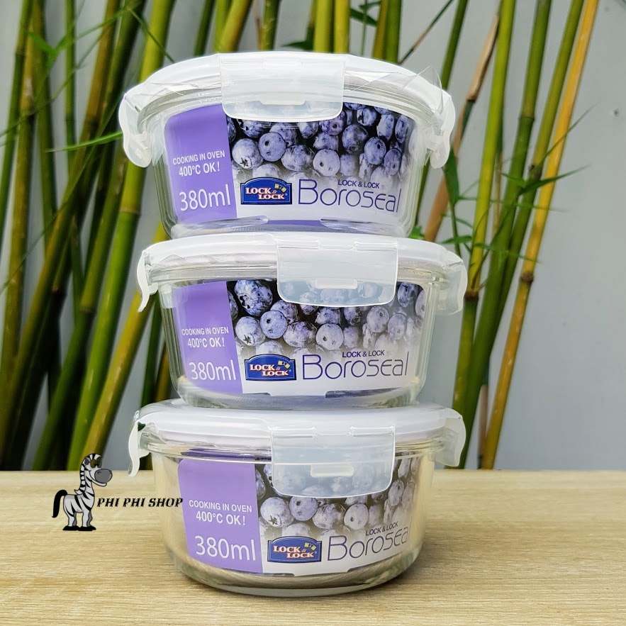 [HÀNG MỚI VỀ] Set 3 hộp thủy tinh Lock&Lock Ovenglass dung tích 380ml
