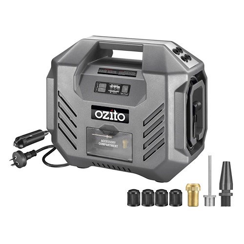 Máy bơm hơi dùng nguồn ac và dc model dpi-5000 hiệu ozito hàng mới 100% nhập khẩu úc
