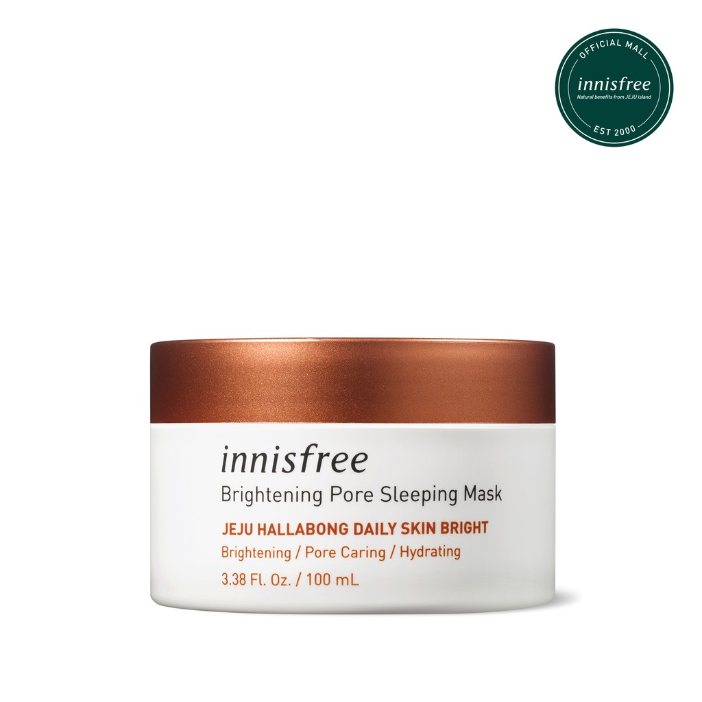[HCM]Mặt nạ ngủ dưỡng trắng da 3 trong 1 Innisfree Brightening Pore Sleeping Mask 100ml