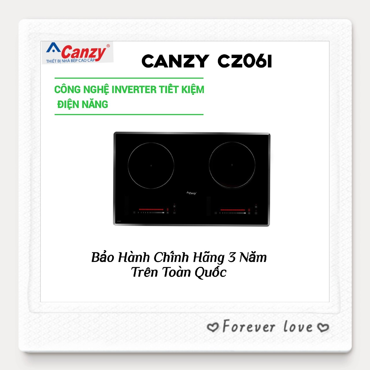 Bếp từ đôi inverter tiết kiệm điện năng canzy cz06i new 2023