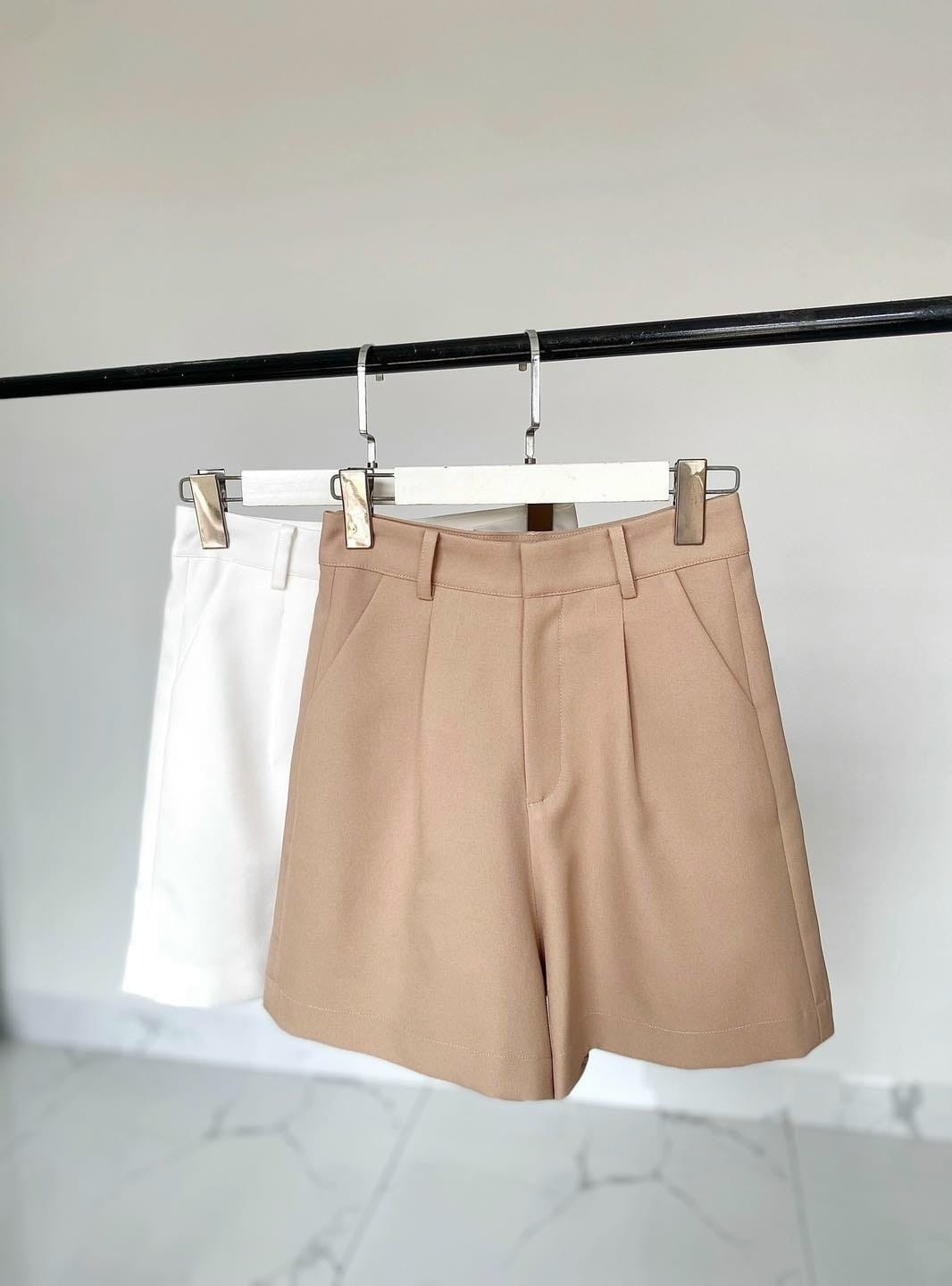 Quần short nữ thời trang, Quần Short nữ cạp cao, dáng rộng có túi, quần đùi vải Tuytsi, quần đùi nữ, Eden, bemine, gumac