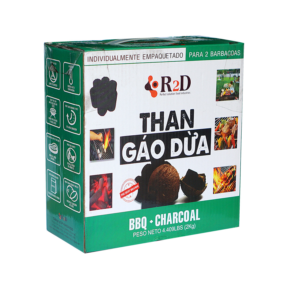 [HCM]Than Gáo Dừa Không Khói R2D - 2Kg
