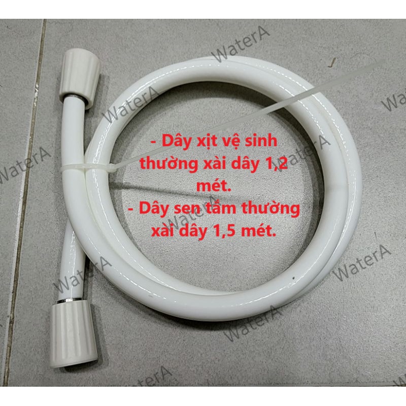 ( Q. Tân Bình) Dây cấp nước, dây xịt vệ sinh, dây sen tắm nhựa hai đầu tán nhựa dài