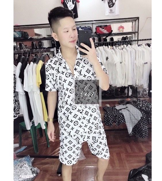 💝 siêu phâm đẹp xuất sắc 💝 set đồ bộ nam và nữ mặc nhà cc tay ngắn quần đùi cực hot và ngầu