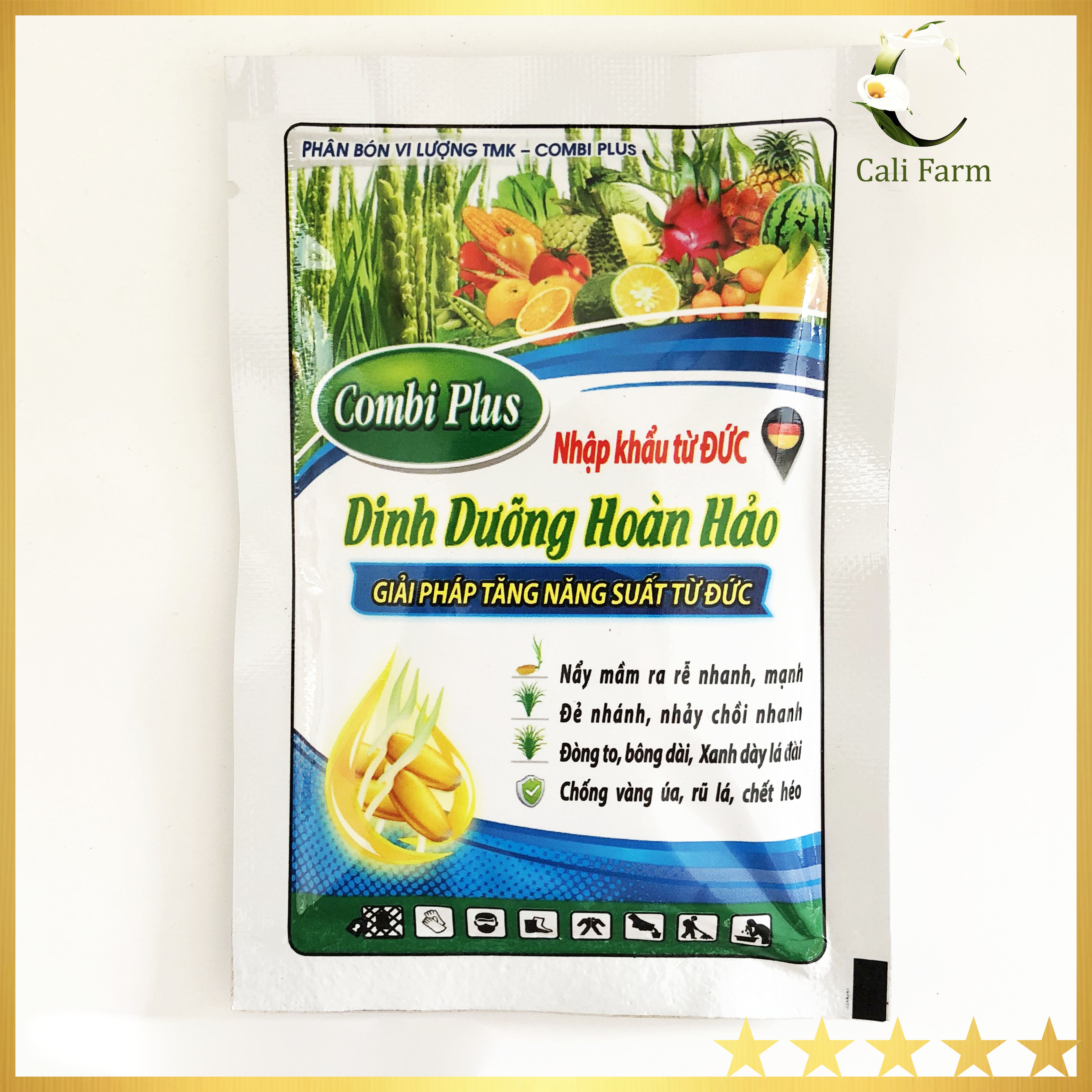 Phân bón vi lượng Combi Plus 12gr dinh dưỡng hoàn hảo cho hoa kiểng và rau màu, cây ăn trái