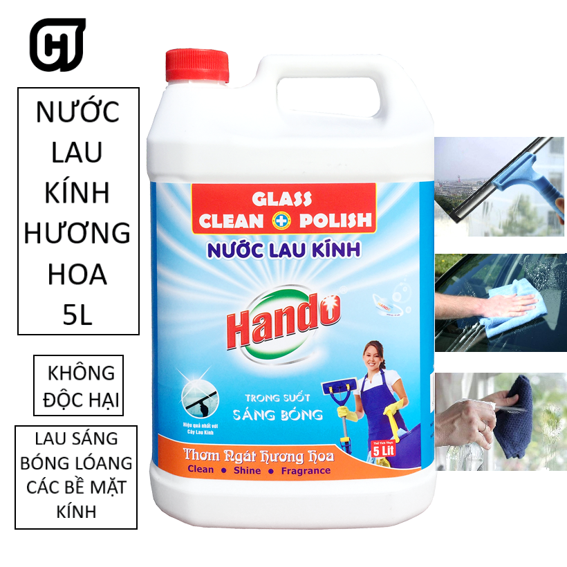 Nước lau kính Hando sạch bóng hương hoa thơm ngát CHT135