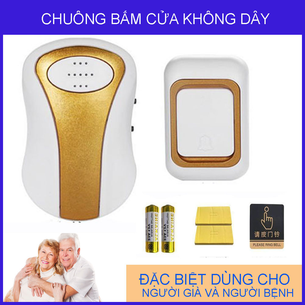 Chuông Báo Cửa, Chuong Bao Khach, Chuông Báo Mở Cửa. Có khoảng cách nhận tín hiệu cực rộng bán kính 30m, 32 kiểu chuông thay đổi tuỳ ý, 3 mức âm lượng, thích hợp sử dụng chung trong nhà thay thế tiếng gõ cửa, GIẢM GIÁ CỰC MẠNH.