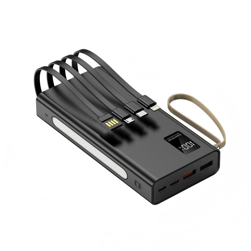 Vention 120W 50000Mah Backup Battery, Includes Type C and Light Cables, Supports Multiple Devices, Led Display Screen - 5