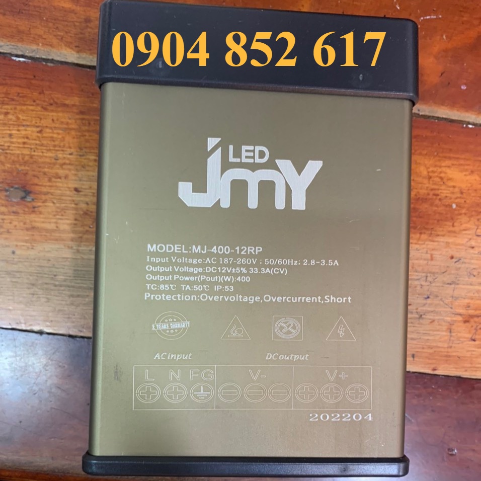 Nguồn led 12v 33a vỏ nhôm ngoài trời, nguồn 12v 400w, nguồn 12v 33a