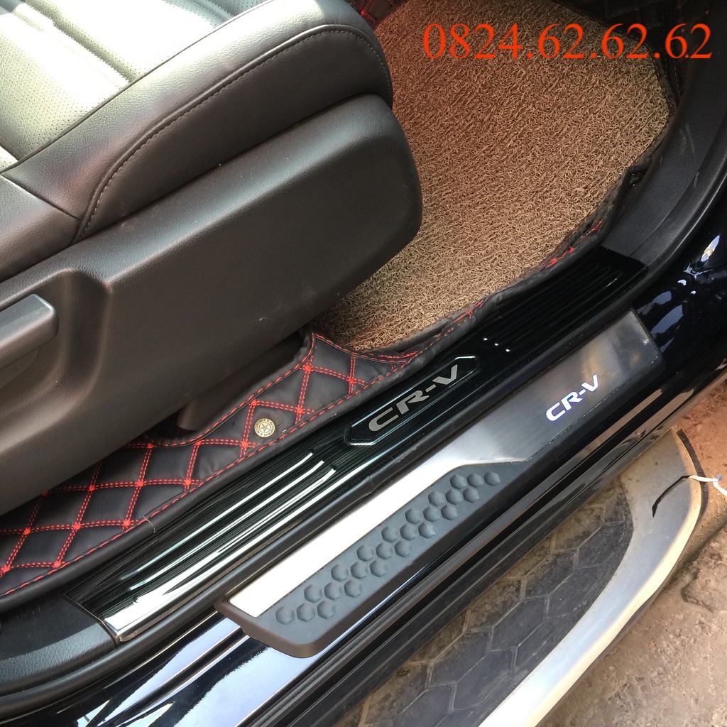 Bộ Ốp bậc, Nẹp bước chân Honda CR-V, CRV 2018-2021 - Titan(hàng cao cấp) - bộ 8 chi tiết