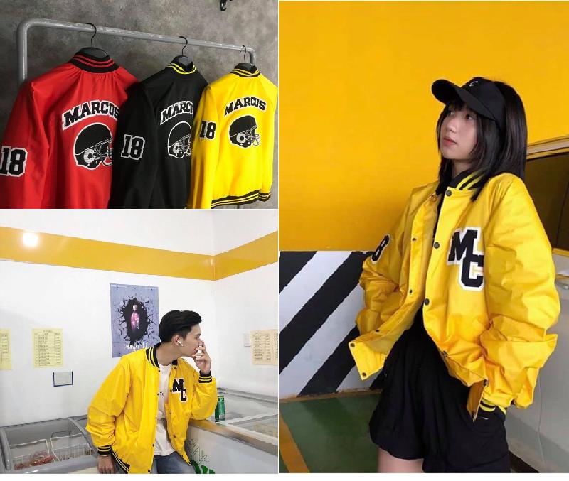 [HCM]Áo khoác bomber bóng chày mẫu cao cấp  phong cách thể thao cá tính MB027 form 75kg bận cực kỳ mát mẻ