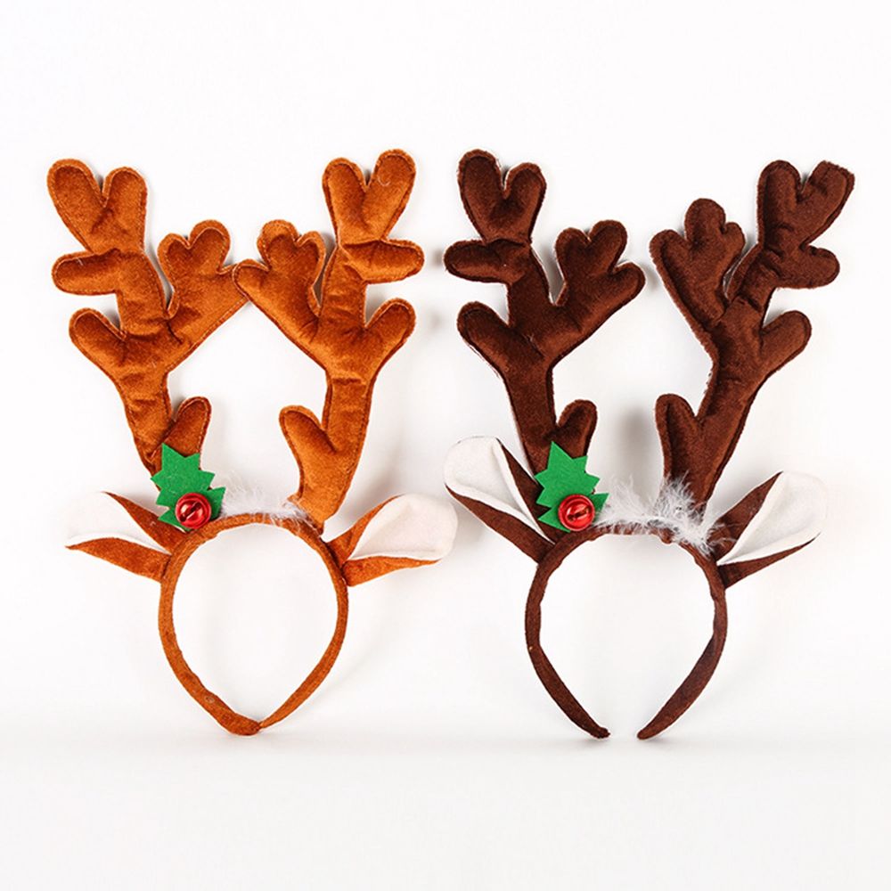 Weihnachtsmann-Rentier-Stirnbänder für Mädchen zum Tragen auf Partys, Elchgeweih-Stirnbänder, Schleife, Weihnachtsstirnbänder, Samtfeder-Stirnbänder für Frauen, Weihnachtsdekoration