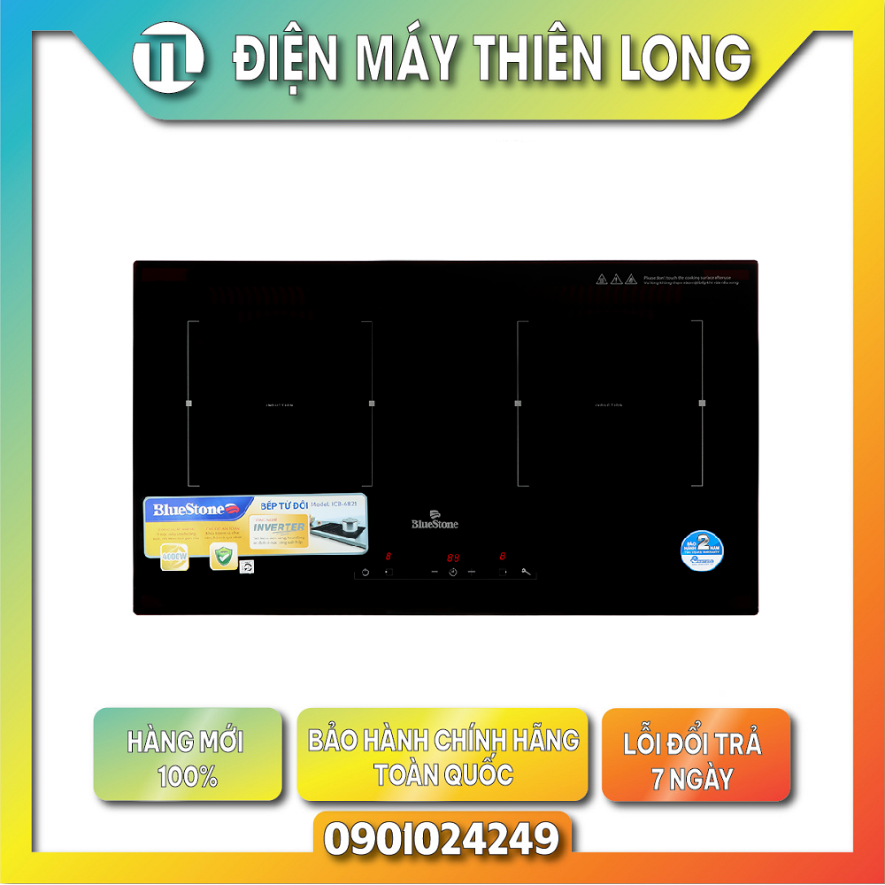 Bếp từ đôi lắp âm bluestone icb-6821 - miễn phí giao hàng và công lắp đặt hcm - bảo hành chính hãng mang ra trạm - trả góp 0% - giao toàn quốc - ngoài hcm tính phí