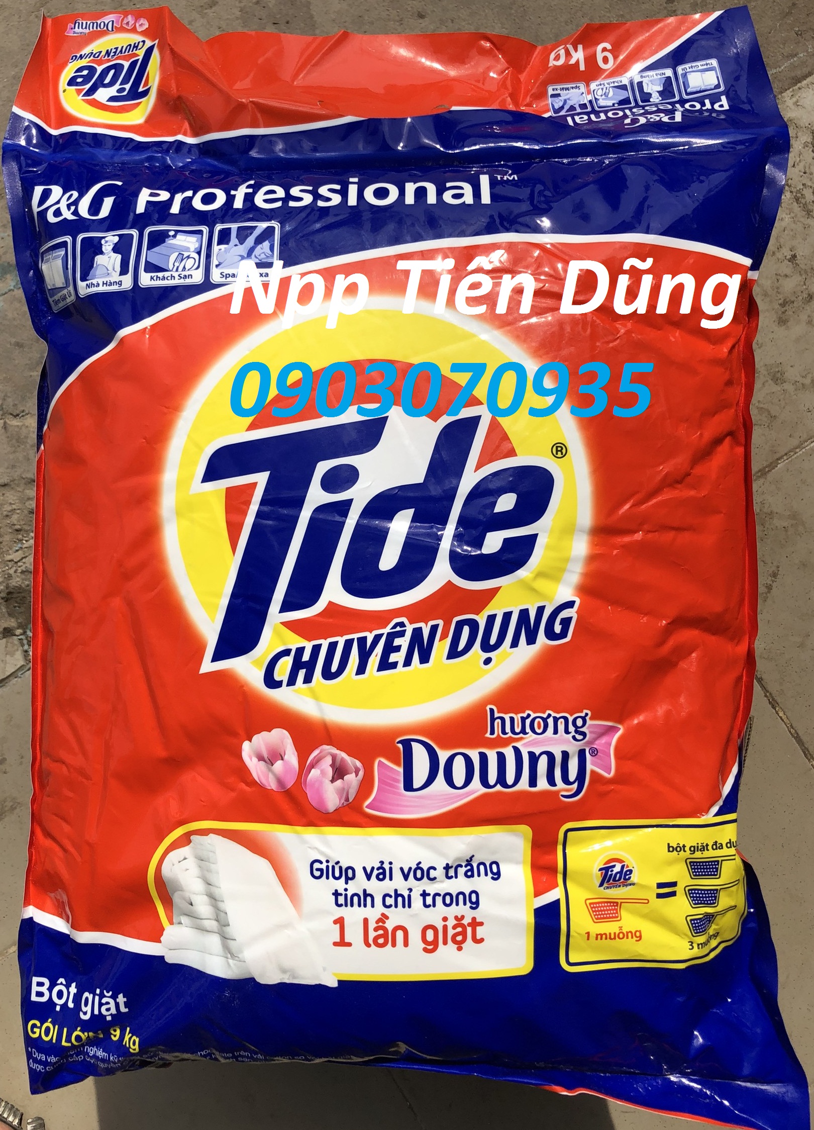 Bột giặt Tide Chuyên dụng 9kg hương Downy