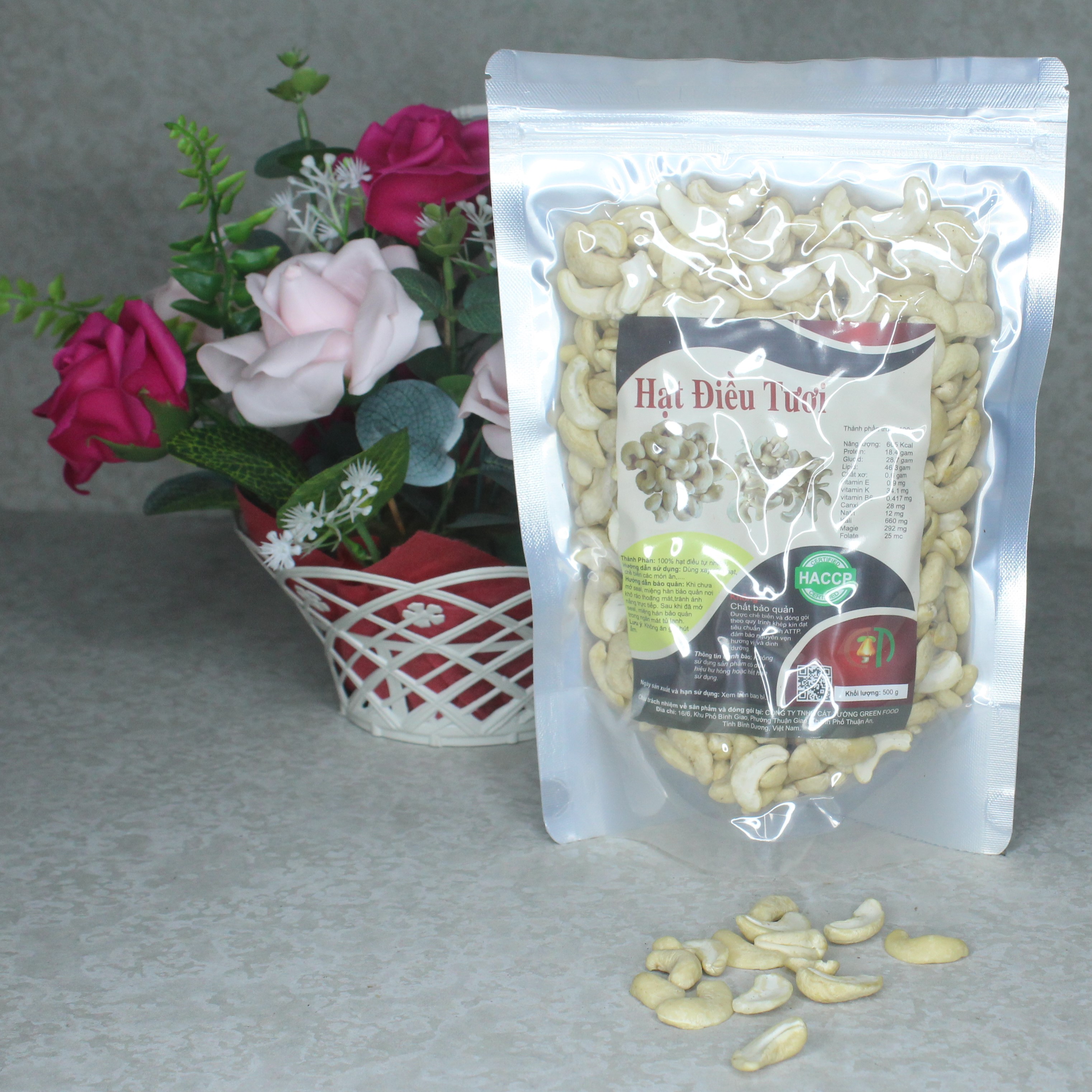 HẠT ĐIỀU BỂ SỐNG NHÂN TRẮNG, HẠT ĐIỀU TƯƠI  HÀNG MỚI TÚI 500G