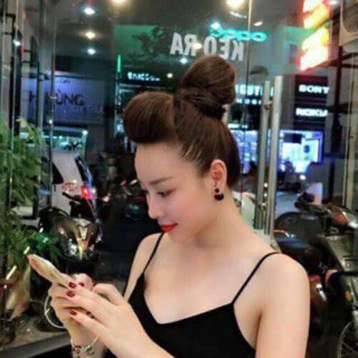 Tóc giả mái phồng che hói, làm dày tóc