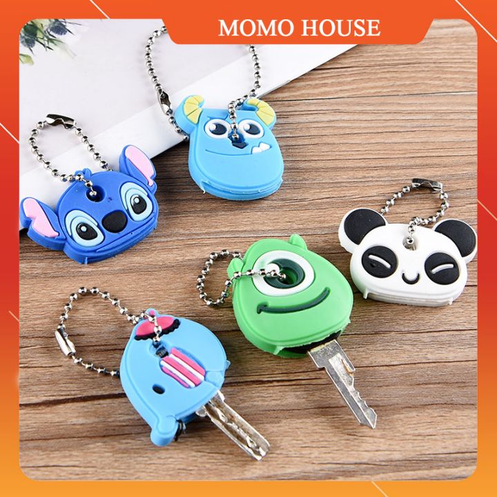 Bộ 3 Cái Bọc Móc Chìa Khoá Chất Liệu Cao Su Chống Nước, Chống Gỉ Chìa Khoá Hình Nhân Vật Hoạt Hình Siêu Cute Có Móc Treo, Phù Hợp Với Mọi Loại Chìa Khoá