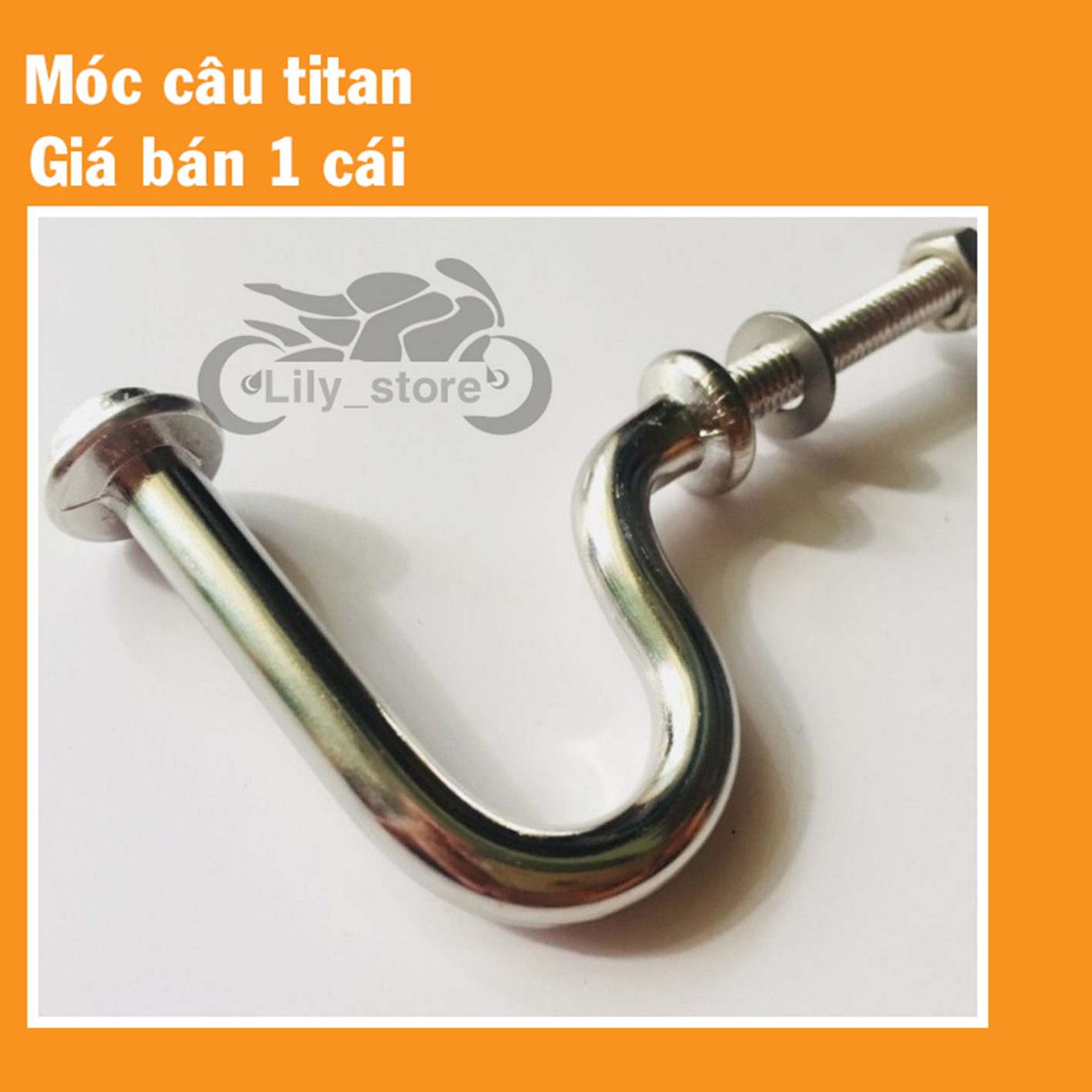 [HCM]Móc treo đồ Xe máy màu Titan (Móc câu)