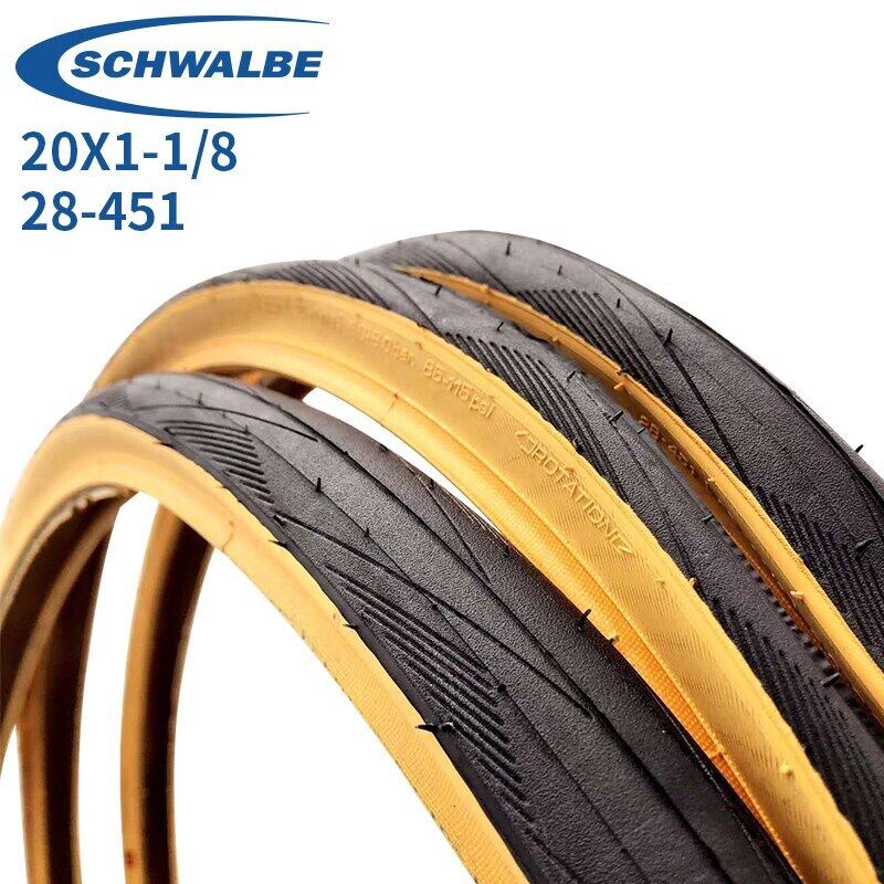 Schwalbe one durano 20*1-18 451 lốp xe đạp, lốp vành màu vàng không gấp được đèn đường kính bánh xe nhỏ trọng lượng
