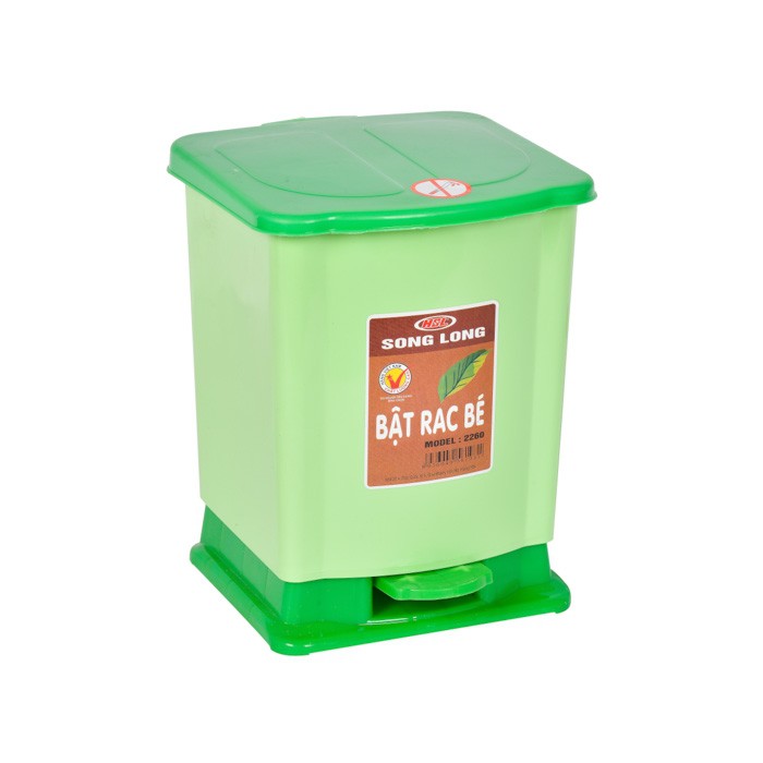 Thùng rác có bật bé song long 2260